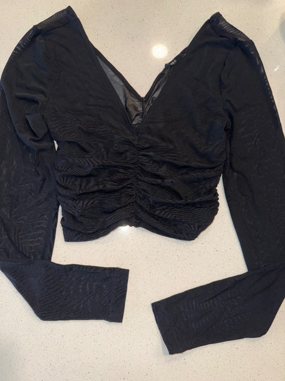 Sheer Black Forever21 Crop top sz small